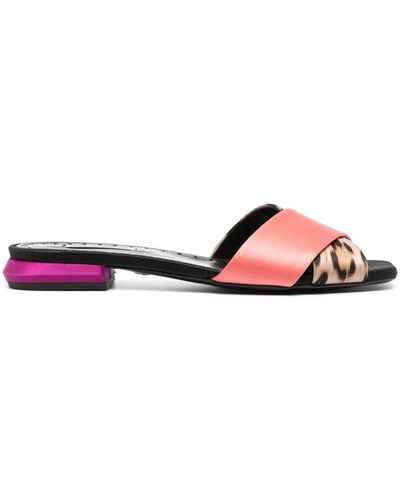 Roberto Cavalli Cross-over Strap Sandals - Pink