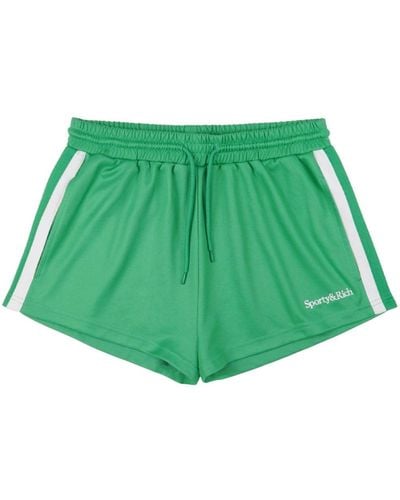 Sporty & Rich Mid-rise Track Shorts - Green