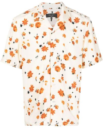 Rag & Bone Hemd mit Blumen-Print - Mehrfarbig