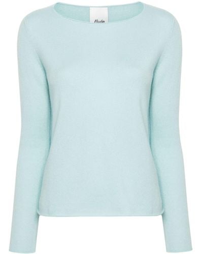 Allude Long-sleeve Cashmere Sweater - Blue