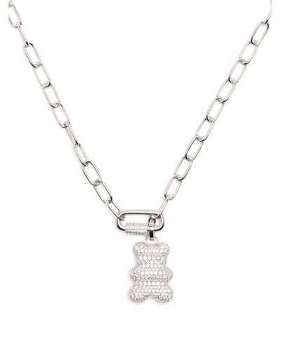 Apm Monaco Snow Yummy Bear Chain Necklace - Metallic