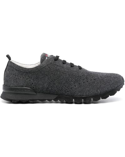 Kiton Knitted-upper Sneakers - Black