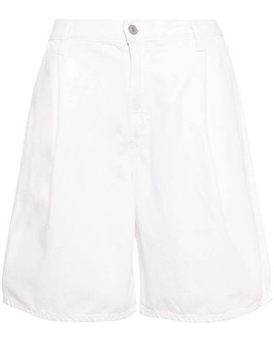 Agolde Ellis Wide-leg Shorts - White