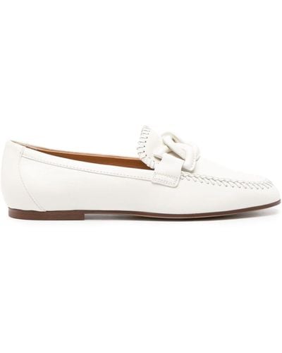 Tod's Kate Leren Loafers - Wit