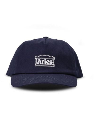 Aries Logo-embroidered Baseball Cap - Blue