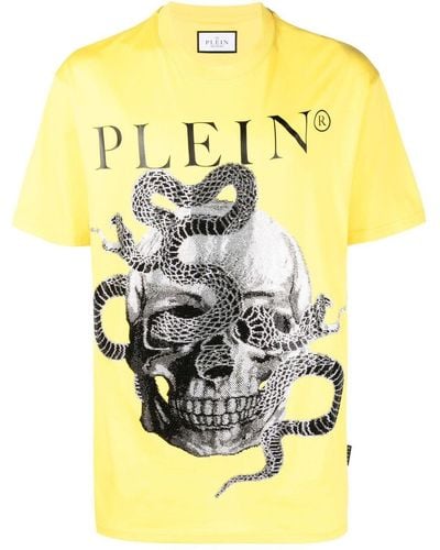 Philipp Plein Snake-print Short-sleeve T-shirt - Metallic