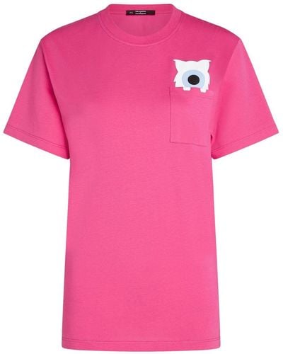 Karl Lagerfeld X Darcel Disappoints T-shirt Van Biologisch Katoen - Roze