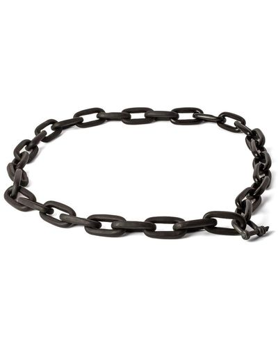 Parts Of 4 Charm Chain-link Necklace - Black