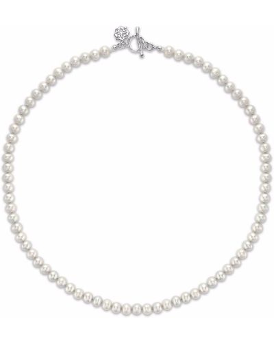 Dower & Hall Collar con detalle de perlas - Metálico