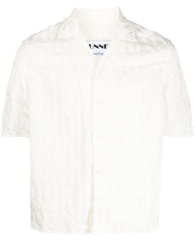 Sunnei Camicia a maniche corte con monogramma - Bianco