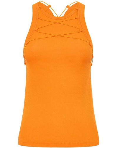 Dion Lee Lock Drawstring Tank Top - Orange