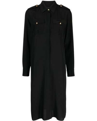 Nili Lotan Adelaide Silk Shirtdress - Black