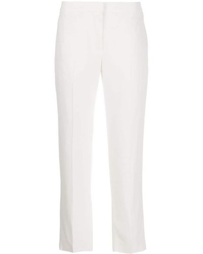 Alexander McQueen Cropped Tailored Trousers - White