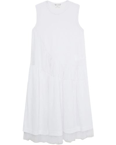 Comme des Garçons Asymmetric Midi Dress - White
