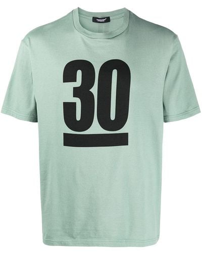 Undercover T-Shirt mit Slogan-Print - Grün