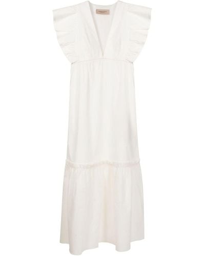 Adriana Degreas Babados Ruffle-trim Beach Dress - White