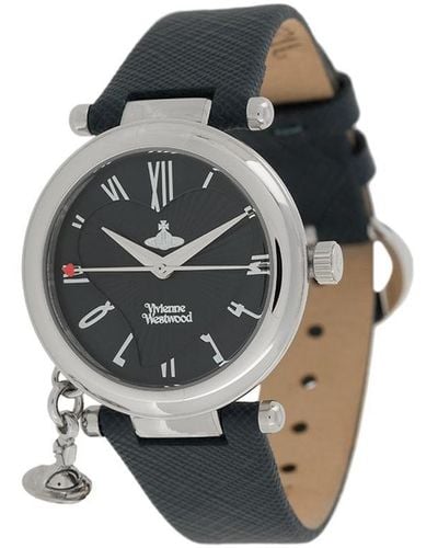 Vivienne Westwood Orb Heart チャーム 腕時計 - ブラック