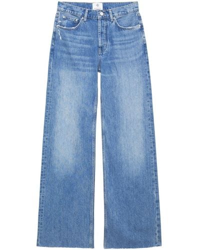 Anine Bing Jeans Hugh a gamba ampia - Blu