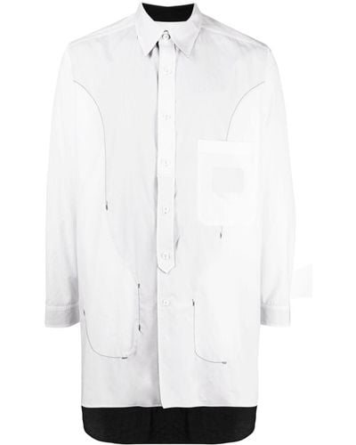 Yohji Yamamoto Camisa reversible - Blanco