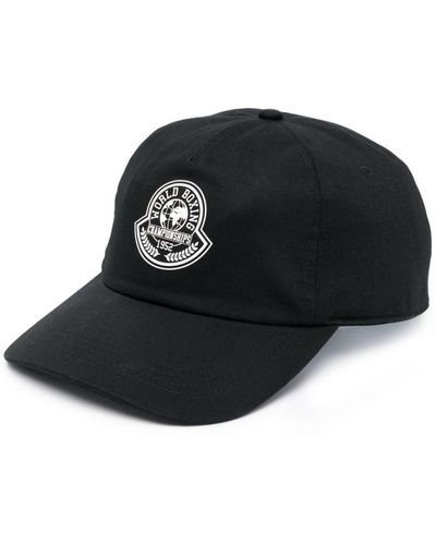 Moncler Logo-print Cotton Baseball Cap - Black