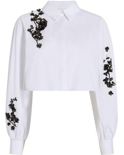 Cinq À Sept Selina Cropped Shirt - White