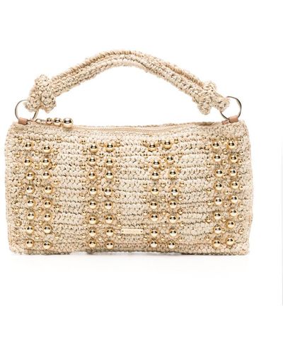 Cult Gaia Hera Kleine Raffia Shopper - Metallic