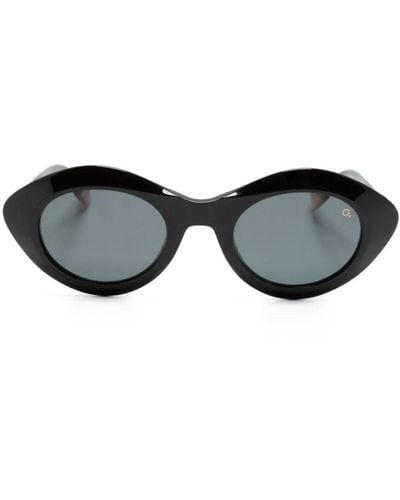 Etnia Barcelona Ampat Sonnenbrille mit ovalem Gestell - Schwarz