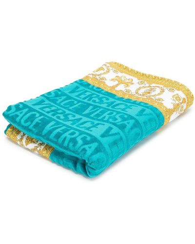 Versace I Love Baroque Beach Towel - Blue