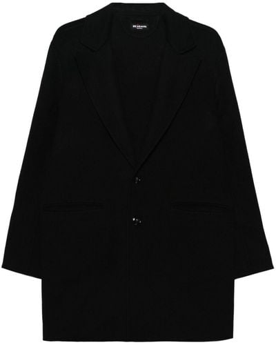 Kiton Einreihiger Mantel aus Filz - Schwarz