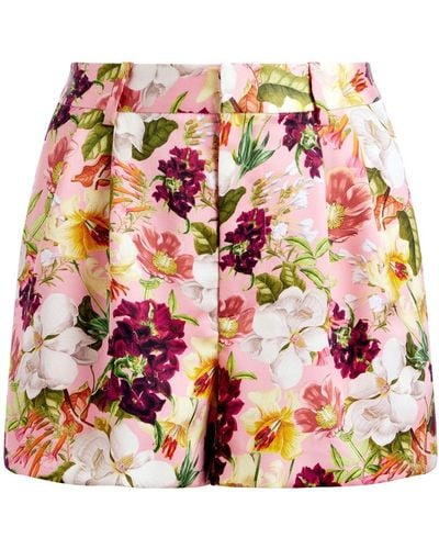 Alice + Olivia Conry Floral-print Shorts - Pink