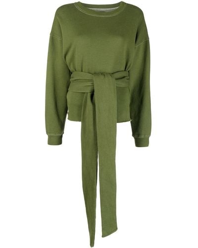LA DETRESSE Tied-waist Sweater - Green