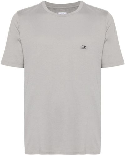 C.P. Company T-shirt en coton à imprimé Goggle - Gris