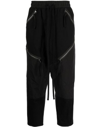 Julius Pantalon de jogging à poches plaquées - Noir