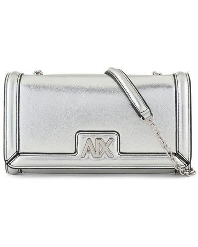 Armani Exchange Faux-leather Wallet-on-chain - Gray