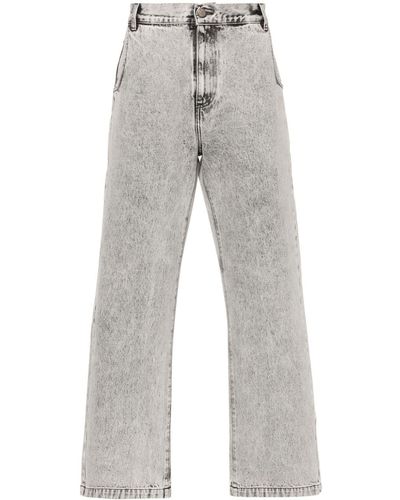 mfpen Acid-wash Straight Jeans - Gray