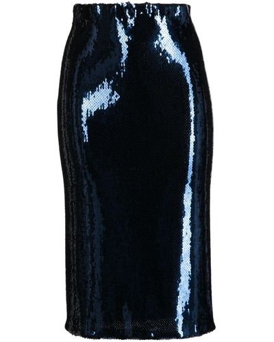 N°21 Sequin Mid-rise Pencil Skirt - Black