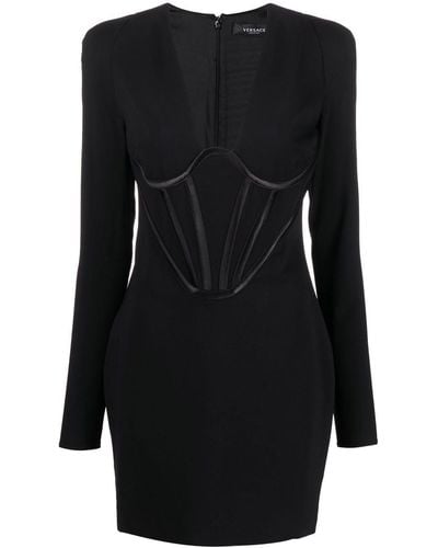 Versace Vestido corto estilo corsé - Negro