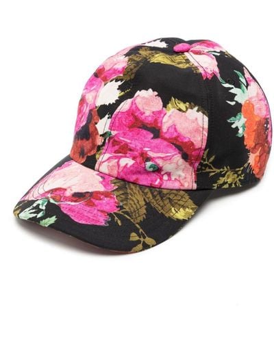 Erdem Floral-print Cotton Cap - Pink
