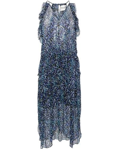 Isabel Marant Fadelo Abstract-print Dress - Blue