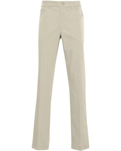 Lacoste Logo-patch Twill Trousers - Natural