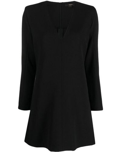Seventy Loguette V-neck Minidress - Black