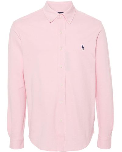 Polo Ralph Lauren Chemise à logo brodé - Rose