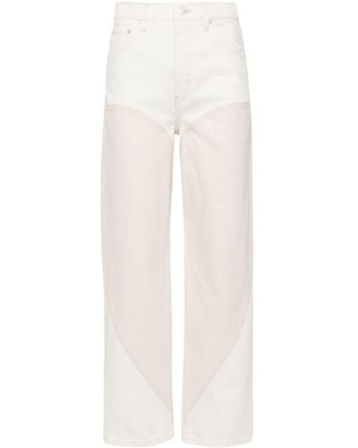 Bimba Y Lola High-rise Straight-leg Jeans - White