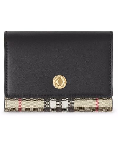 Burberry Vintage Check Leather Small Folding Wallet - Farfetch