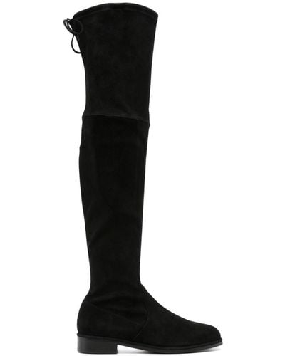 Stuart Weitzman Lowland Thigh-high Suede Boots - Black