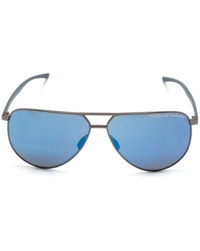 Porsche Design Gafas de sol con montura piloto - Azul