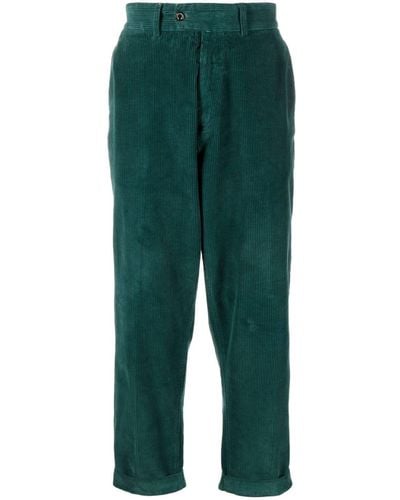 Mackintosh Corduroy Tapered Trousers - Green