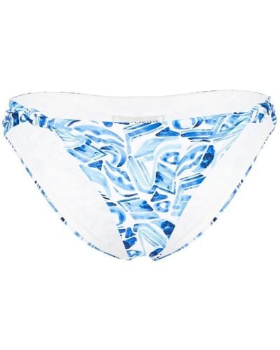 Rebecca Vallance Slip bikini con stampa - Blu