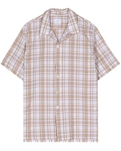 PS by Paul Smith Chequered Cotton Shirt - White