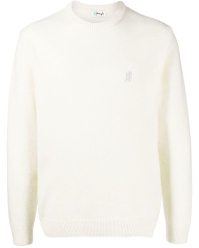 Pringle of Scotland Golf Logo-embroidered Lambswool Sweater - White